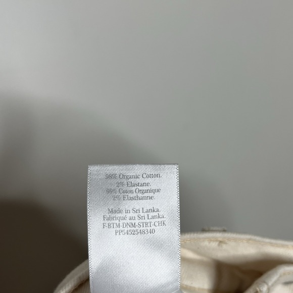 Everlane The Original Cheeky Crop Jeans Ecru Womens 26 High Rise Straight Fit - Picture 7 of 7